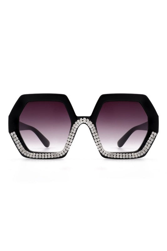 Oversize Rhinestone Fashion Sunglasses