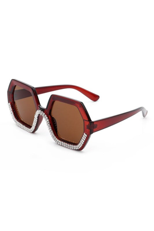 Oversize Rhinestone Fashion Sunglasses