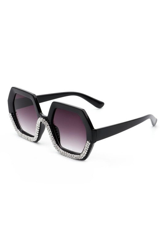 Oversize Rhinestone Fashion Sunglasses