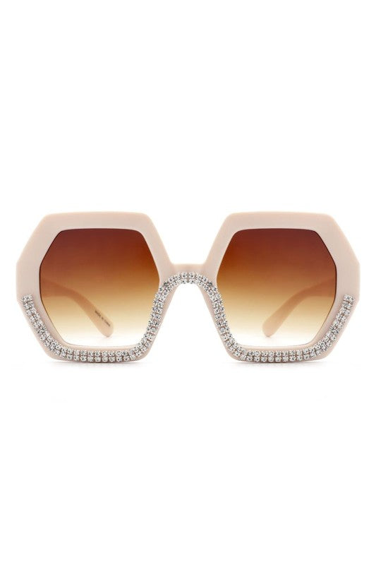 Oversize Rhinestone Fashion Sunglasses