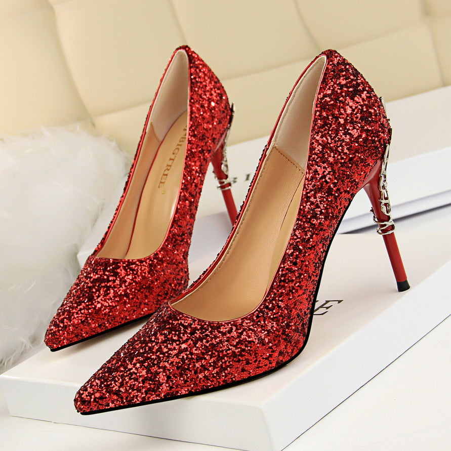 Debut Sequined Heels - Body By J'ne
