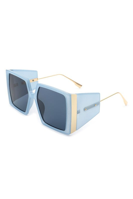 Square Oversize Flat Top Fashion Sunglasses