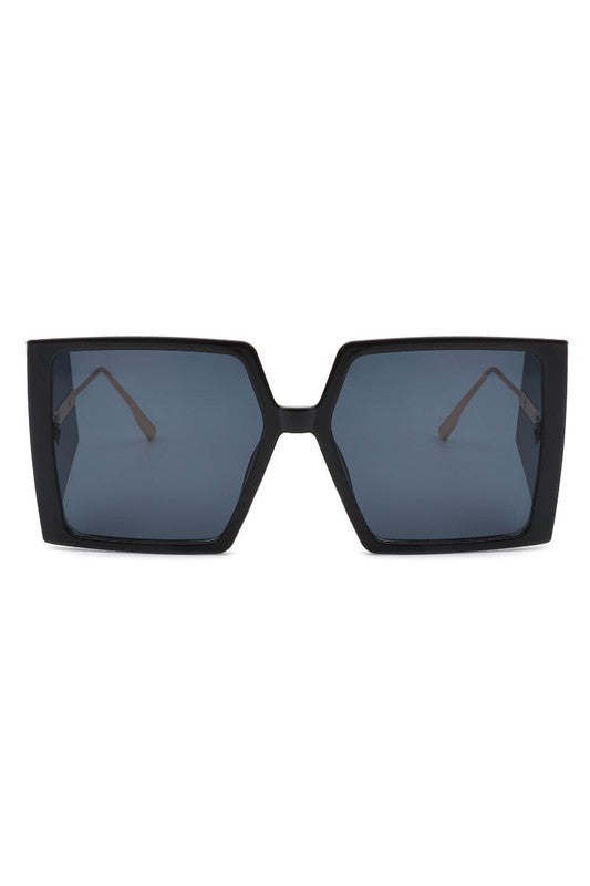 Square Oversize Flat Top Fashion Sunglasses