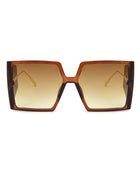 Square Oversize Flat Top Fashion Sunglasses