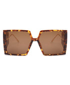 Square Oversize Flat Top Fashion Sunglasses