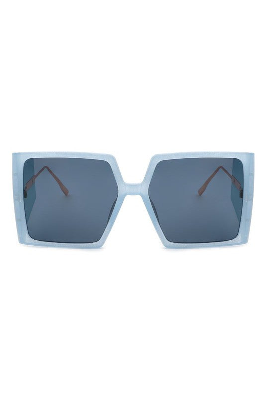 Square Oversize Flat Top Fashion Sunglasses