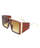 Square Oversize Flat Top Fashion Sunglasses