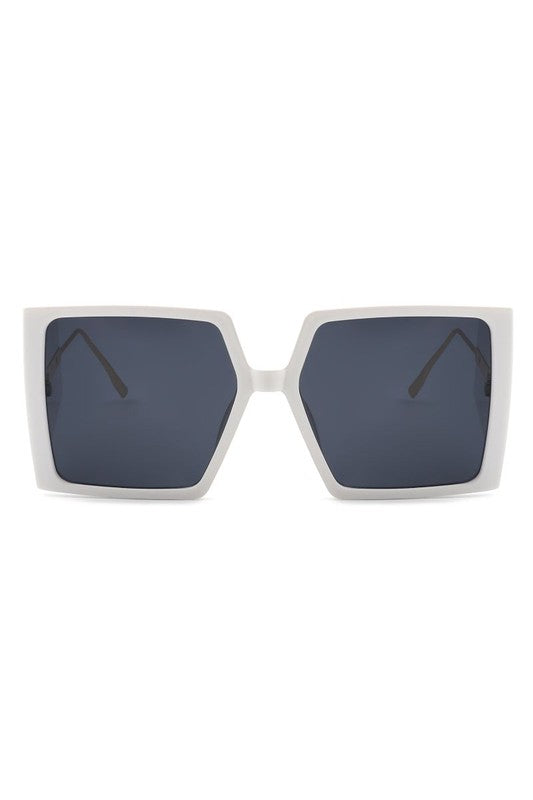 Square Oversize Flat Top Fashion Sunglasses