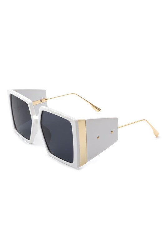 Square Oversize Flat Top Fashion Sunglasses