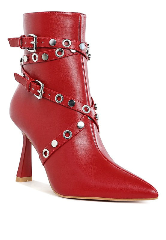 Jaunts Eyelets & Studs Harness Ankle Boots