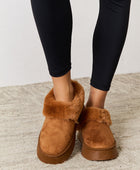 Furry Chunky Platform Ankle Boots - Body By J'ne