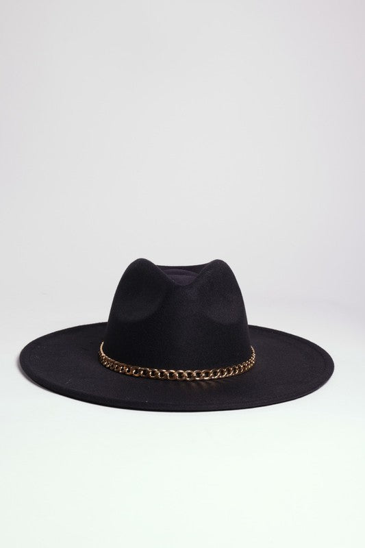 CHAIN BELT FEDORA HAT - Body By J'ne