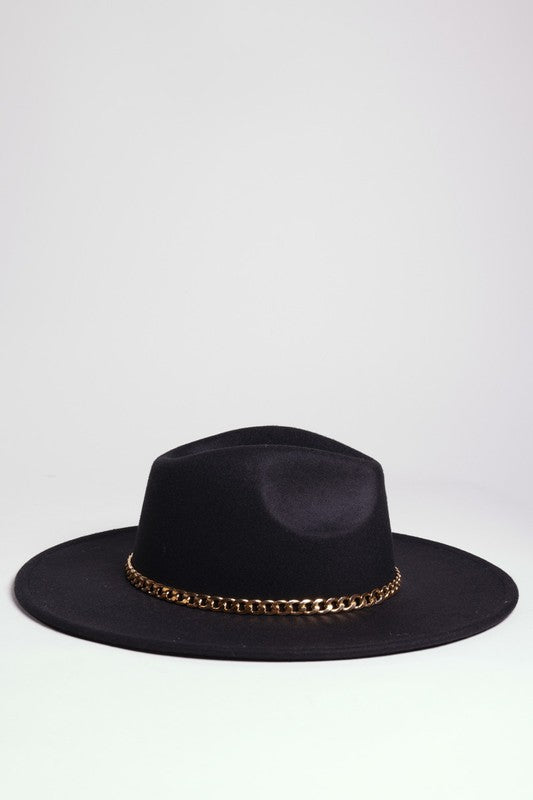 CHAIN BELT FEDORA HAT - Body By J'ne