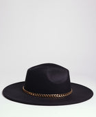 CHAIN BELT FEDORA HAT