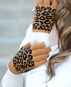 Leopard Stretch Touch Gloves