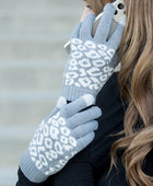 Leopard Stretch Touch Gloves