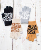 Leopard Stretch Touch Gloves