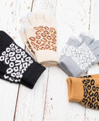 Leopard Stretch Touch Gloves