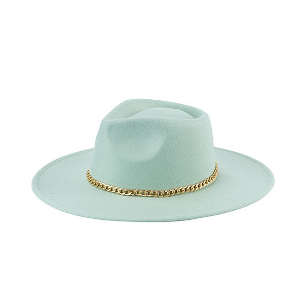 CHAIN BELT FEDORA HAT - Body By J'ne