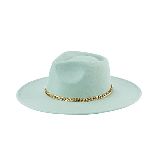 CHAIN BELT FEDORA HAT - Body By J'ne