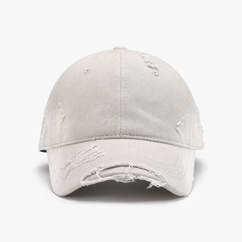 Distressed Adjustable Cotton Hat - Body By J'ne