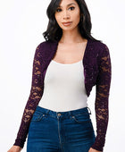 long sleeve lace bolero