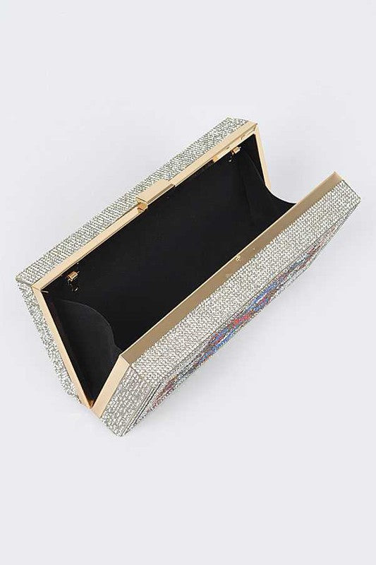 QUEEN Poker Rhinestone Box Clutch - Body By J'ne
