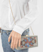 Cartera de mano con diamantes de imitación QUEEN Poker