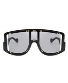 Square Oversize Shield Fashion Visor Sunglasses