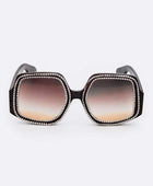 Crystal Pave Iconic Oversize Sunglassses