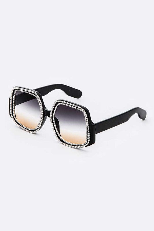 Crystal Pave Iconic Oversize Sunglassses - Body By J'ne