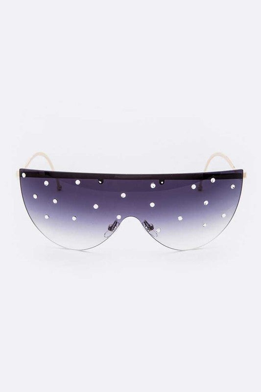 Crystal Pave Iconic Oversize Sunglassses - Body By J'ne