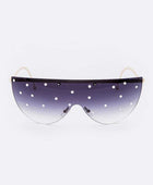 Crystal Pave Iconic Oversize Sunglassses