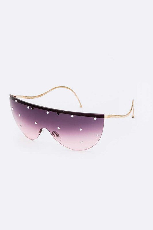Crystal Pave Iconic Oversize Sunglassses - Body By J'ne