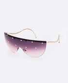 Crystal Pave Iconic Oversize Sunglassses