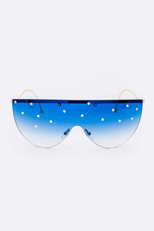Crystal Pave Iconic Oversize Sunglassses - Body By J'ne