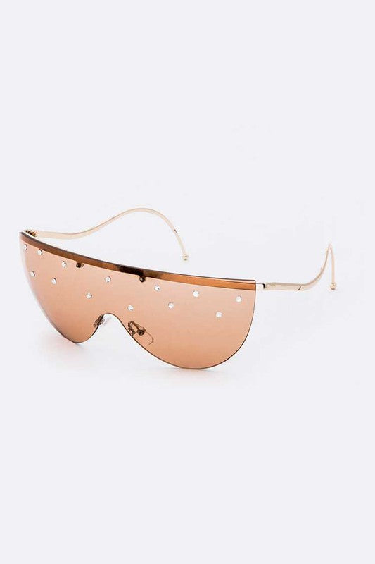 Crystal Pave Iconic Oversize Sunglassses - Body By J'ne