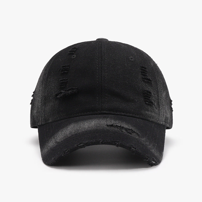 Distressed Adjustable Cotton Baseball Cap - Body By J'ne