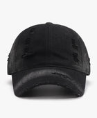 Distressed Adjustable Cotton Baseball Cap - Body By J'ne