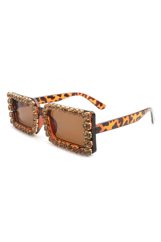 Diamond Rhinestone Square Sunglasses