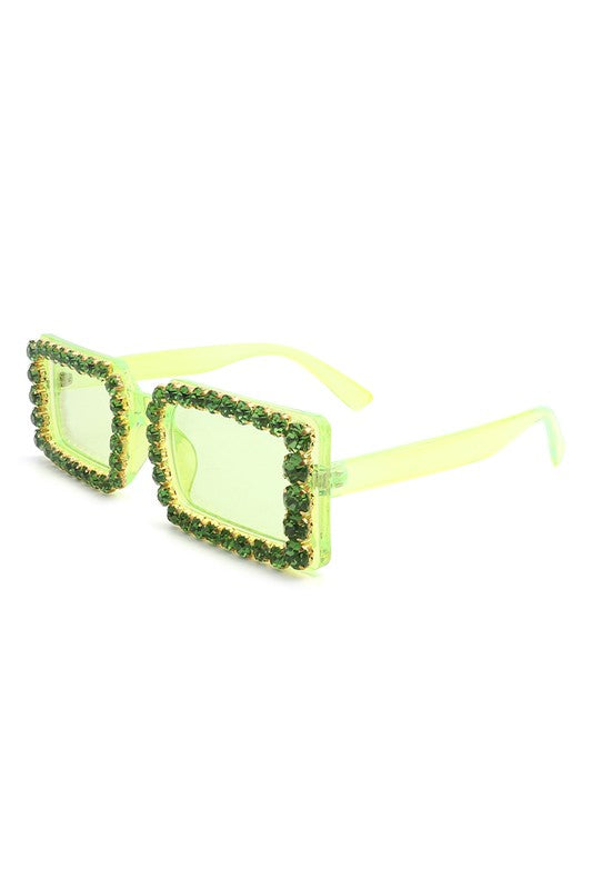 Diamond Rhinestone Square Sunglasses