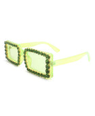 Diamond Rhinestone Square Sunglasses