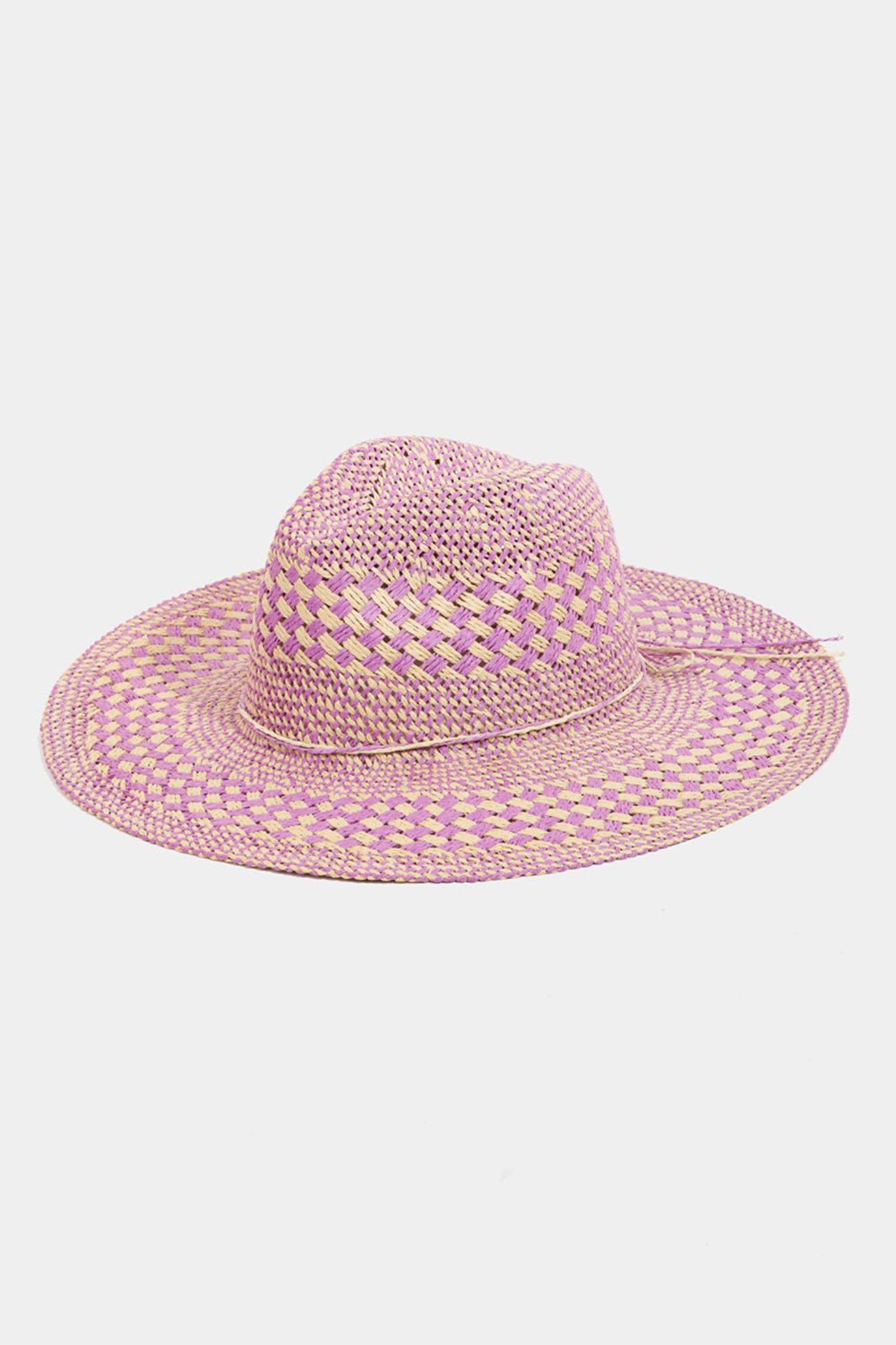 Fame Checkered Straw Weave Sun Hat - Body By J'ne