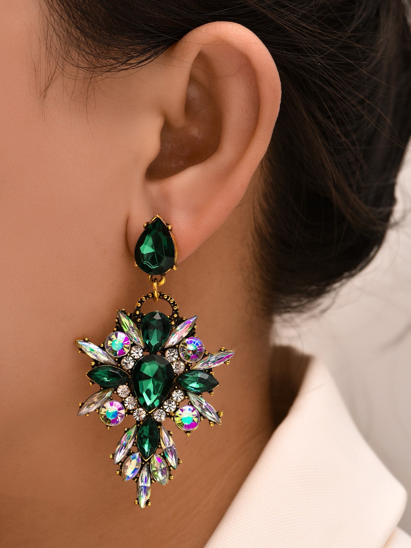 Rhinestone Drop Earrings