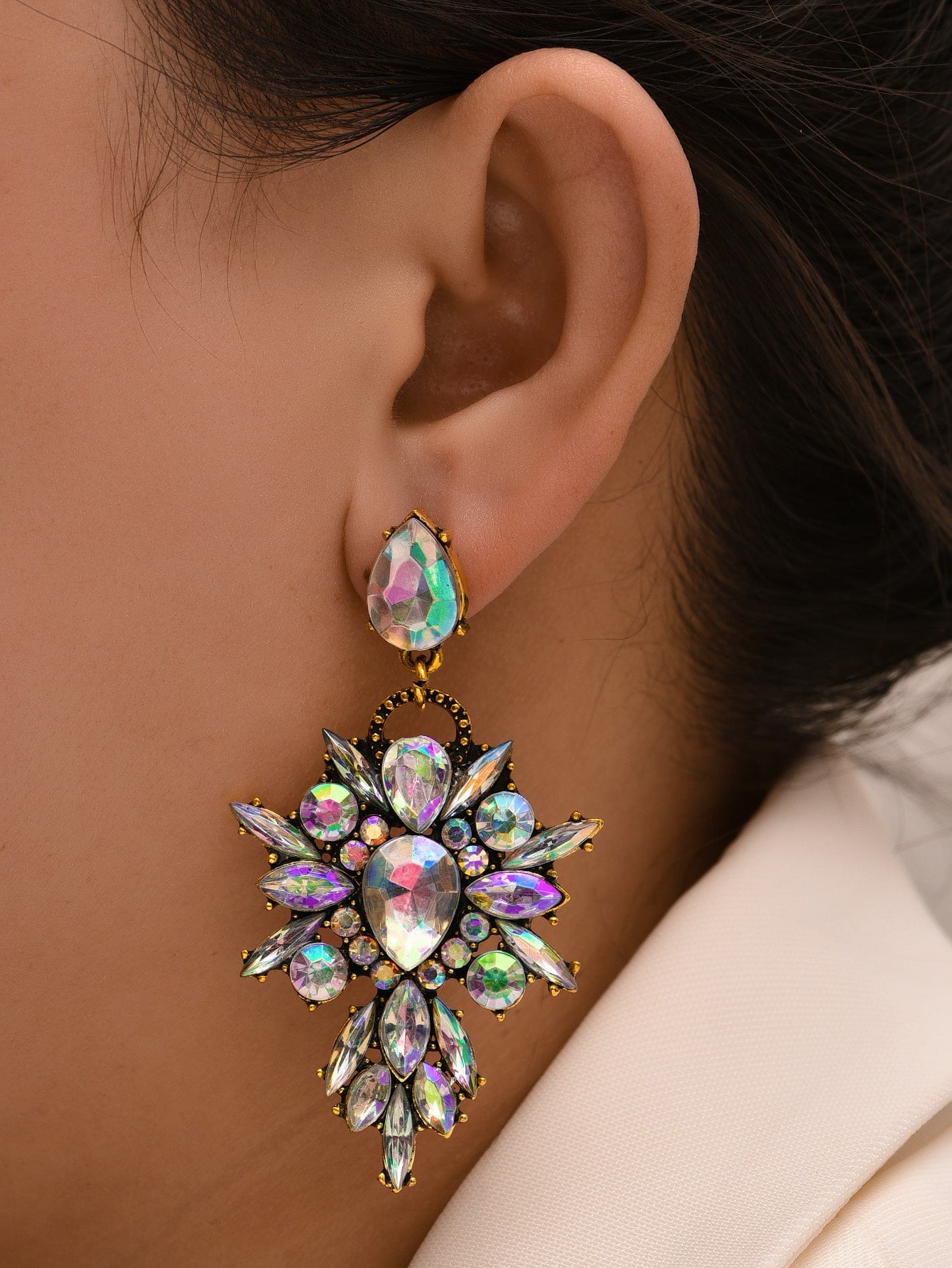 Rhinestone Drop Earrings