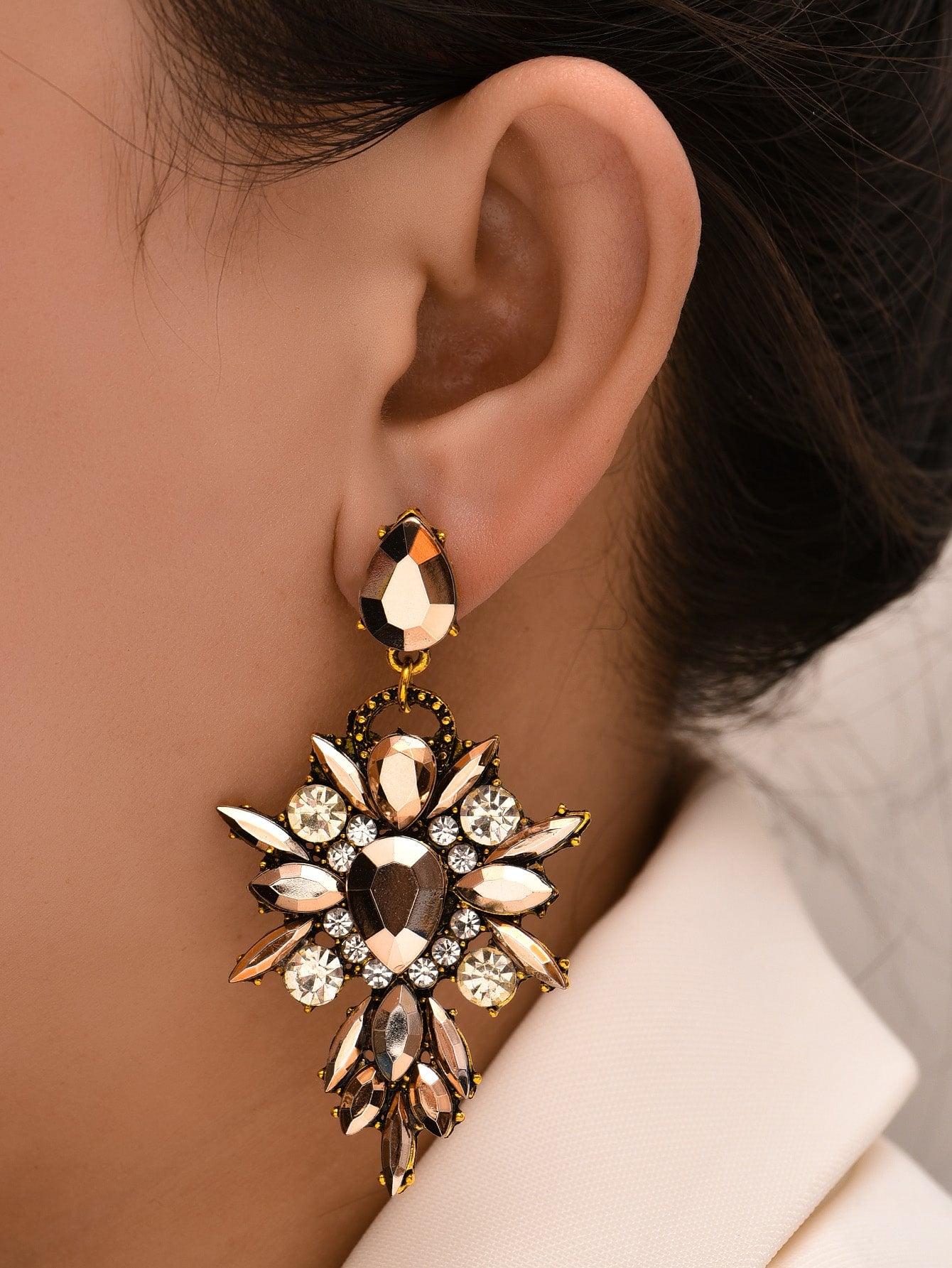 Rhinestone Drop Earrings