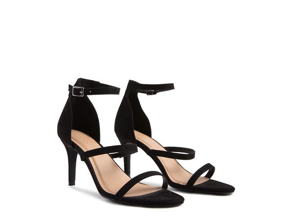 KAZAKI MID HEEL ANKLE STRAP SANDAL - Body By J'ne