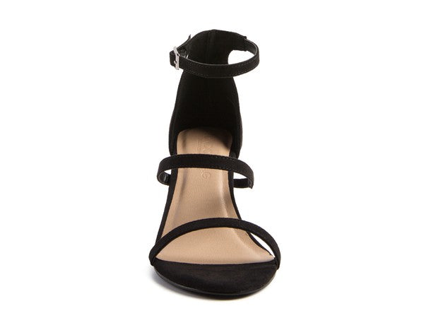 KAZAKI MID HEEL ANKLE STRAP SANDAL - Body By J'ne