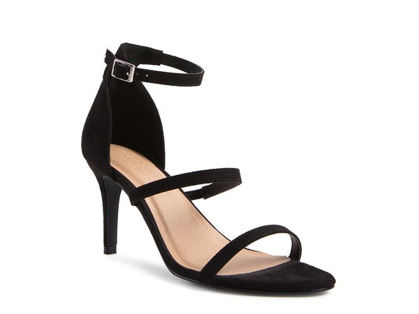 KAZAKI MID HEEL ANKLE STRAP SANDAL - Body By J'ne