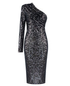 Oblique Wrapped Evening Dress - Body By J'ne